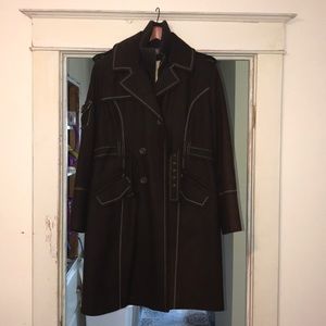 Dark brown Military Pea Coat
